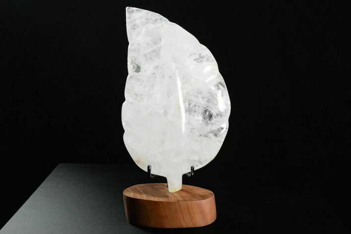 Polished Quartz Leaf with Stand - Madagascar #355266